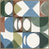 Intersecting Shapes in Soft Earth Tones in Galltery Light Walnut