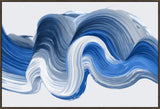 Blue Jewel Brush Strokes in Gallery Espresso