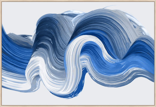 Blue Jewel Brush Strokes in Gallery Maple