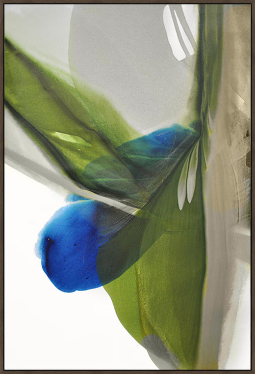 Green and Blue Fluid Harmony in Gallery Espresso  Grande