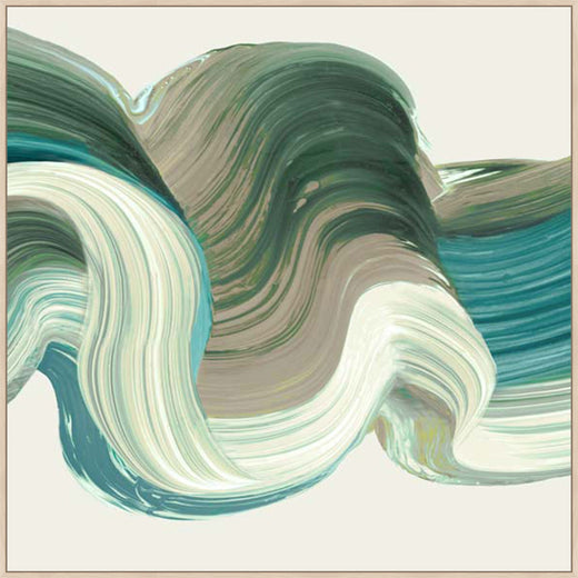 Green Jewel Brush Strokes I  in Gallery Maple