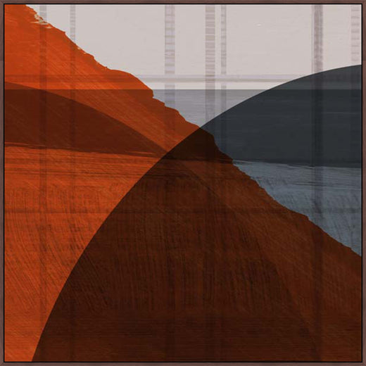 Red Geometric Flux in Gallery Bordeaux