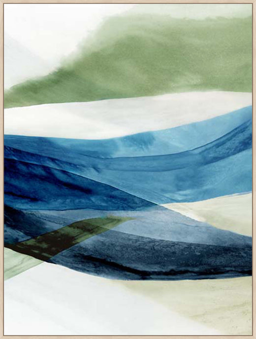 Waves of Blue and Green in Gallery Natural