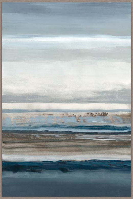 Shoreline Echoes in Blue Gray  Grande