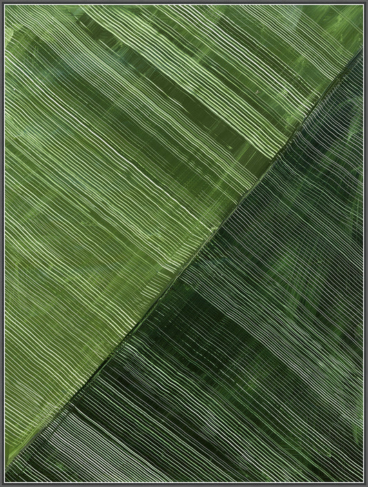 Green Stripes in Parallel Harmony II on Canvas