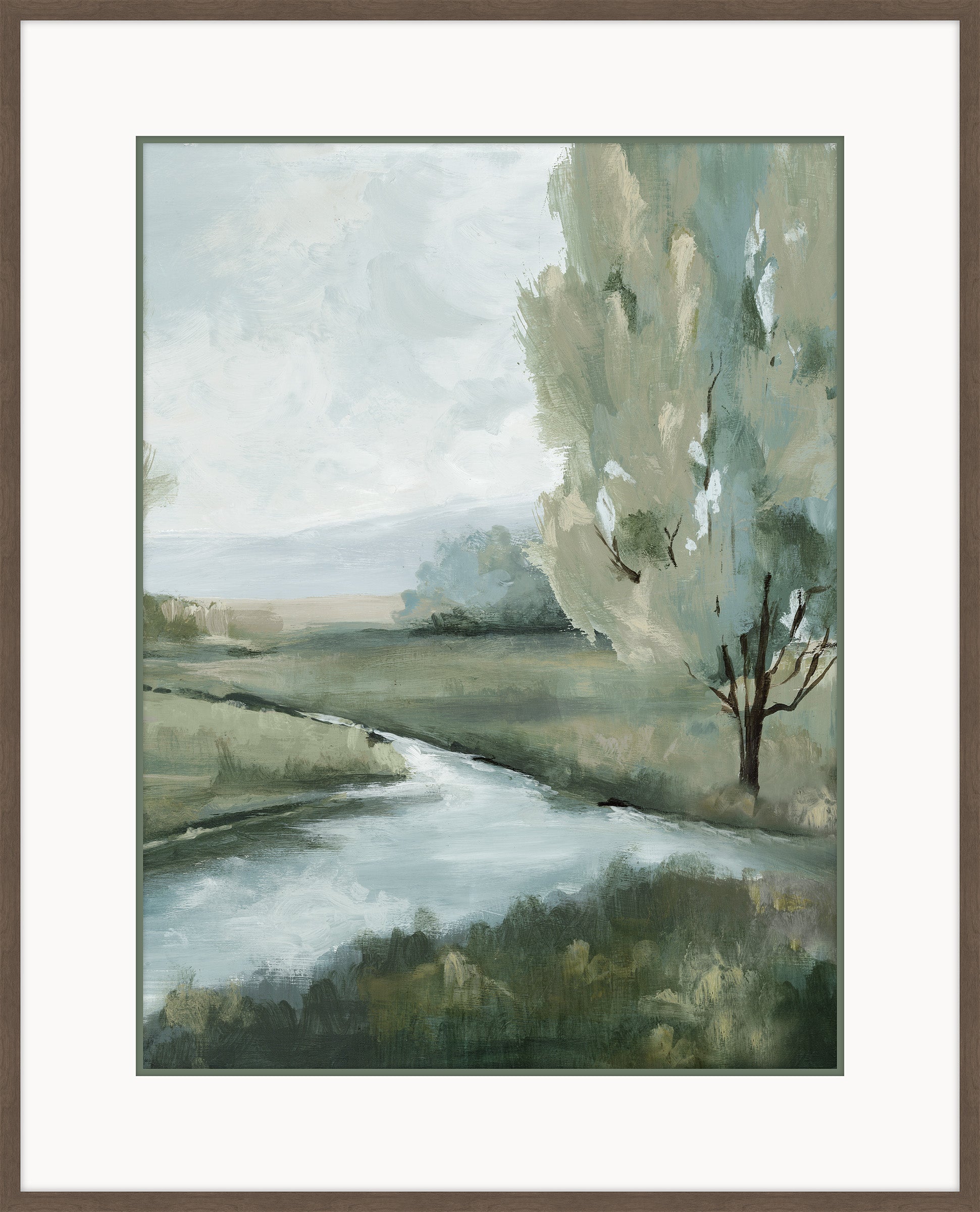 Tranquil River by the Sea