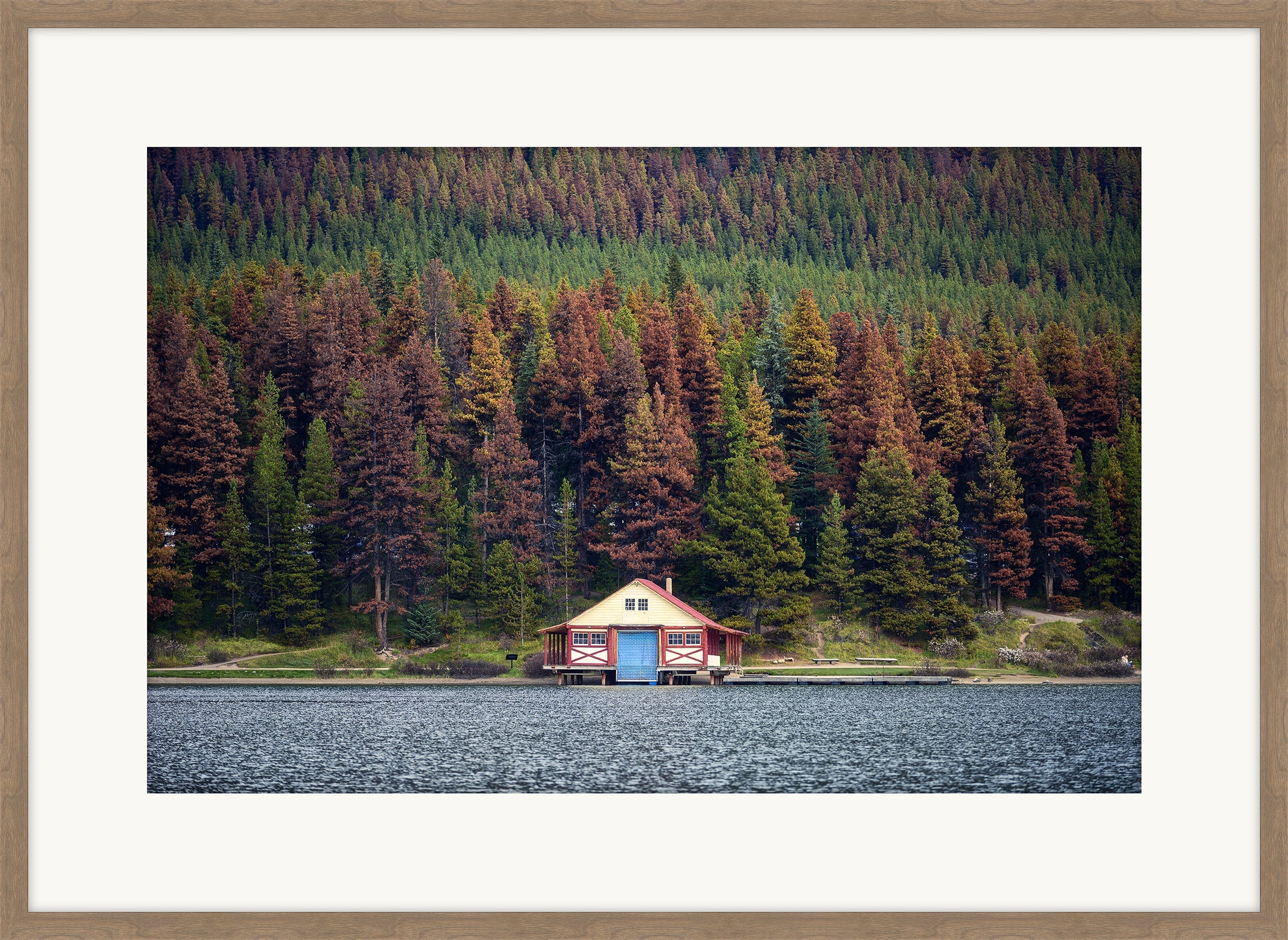 Boathouse with Red Trim