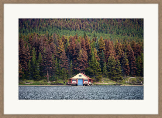 Boathouse with Red Trim