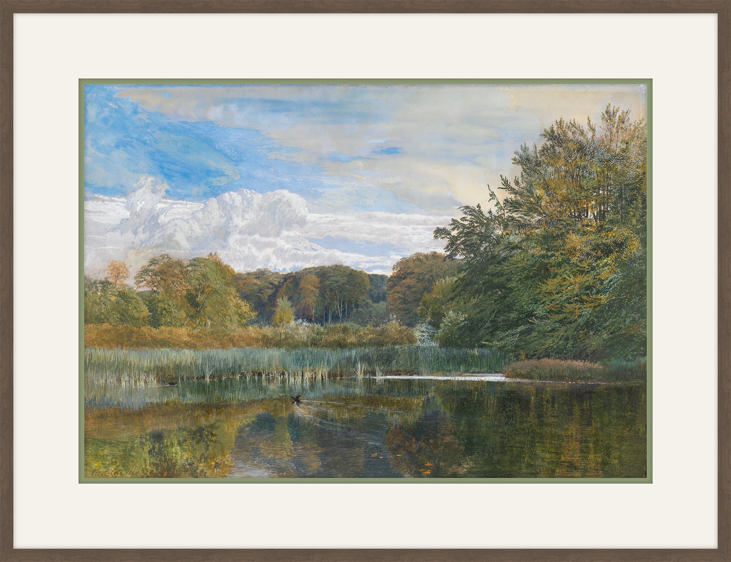 The Mill Pond, Evelyn Wood, 1860