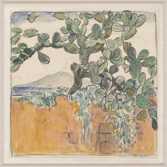 View with Cactus on Mount Vesuvius from Sorrento