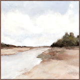 River Bank Under Soft Skies on Canvas