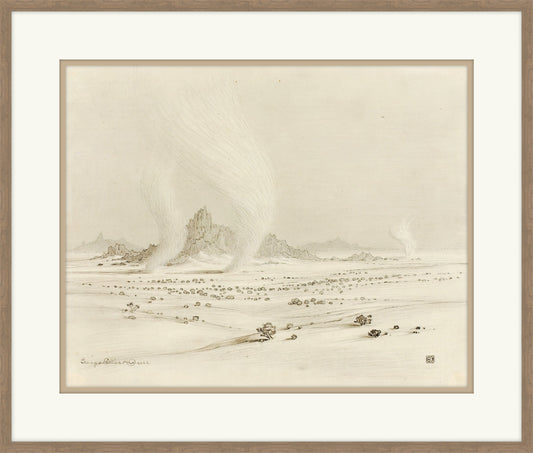 Whirlwinds, Mojave Desert, George Burr, 1927