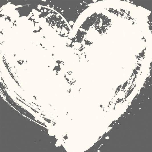 Inside Out Heart Running Off The Page In Gray