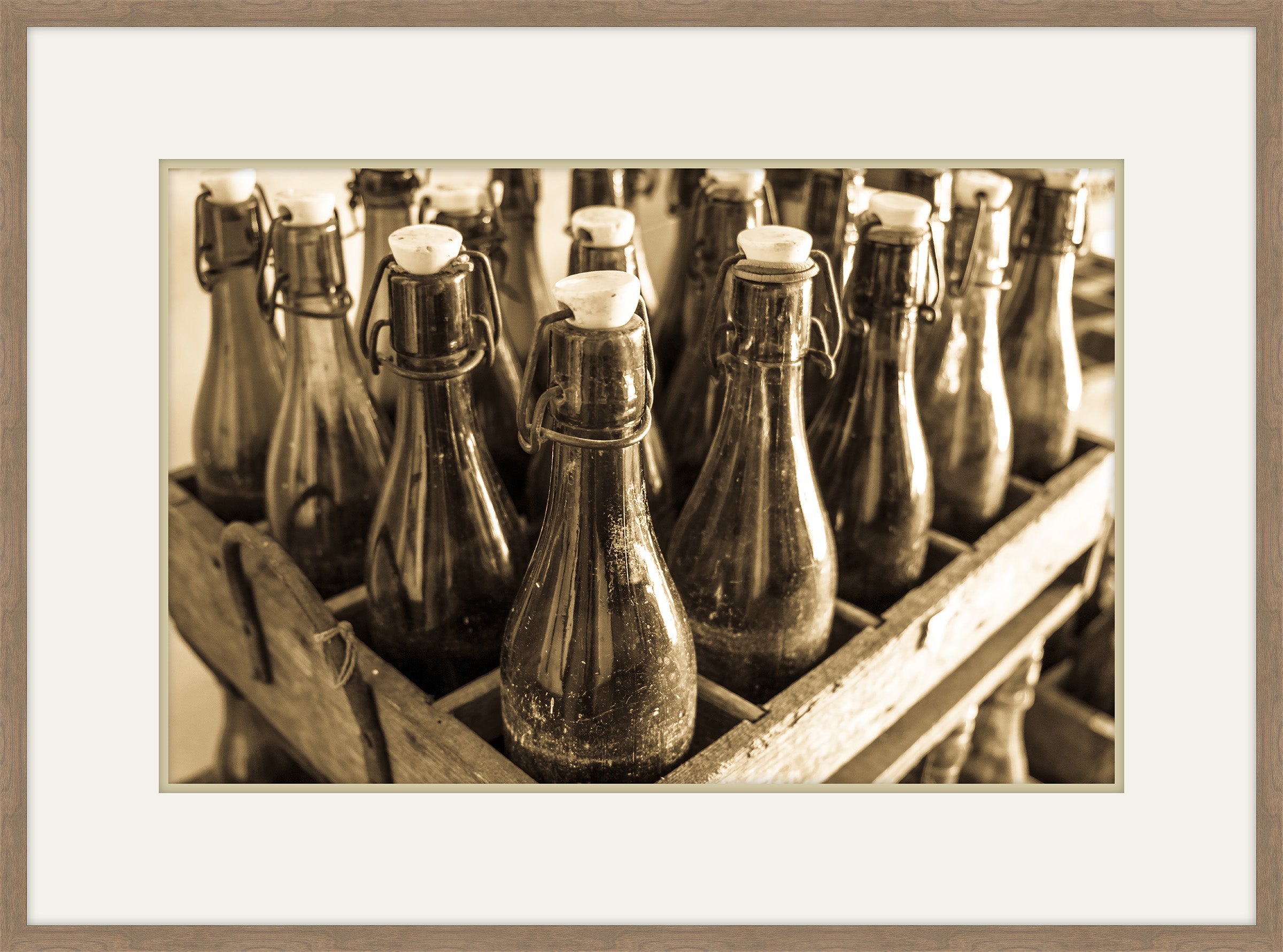 Old Bottles in a Wooden Box I