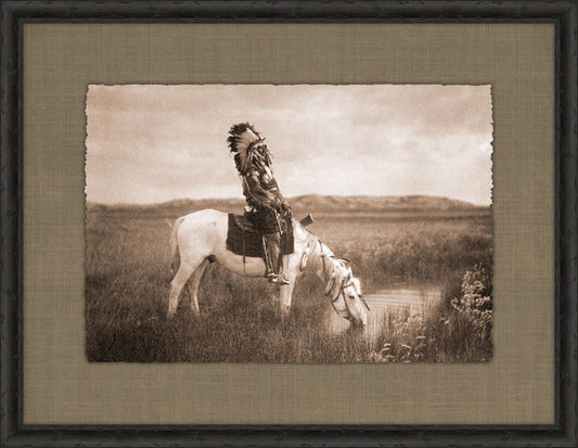 An Oasis in the Badlands, Sioux Chief - Edward S. Curtis, 1905