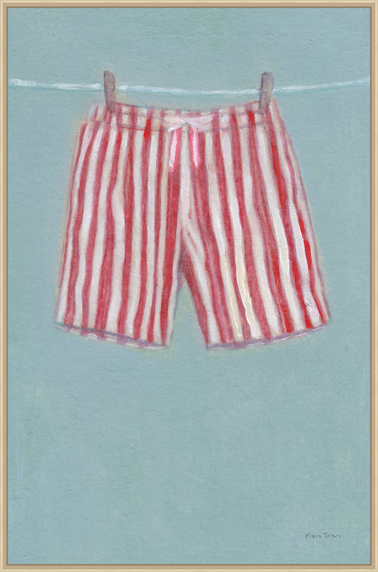 Striped Swim Suit I on Canvas