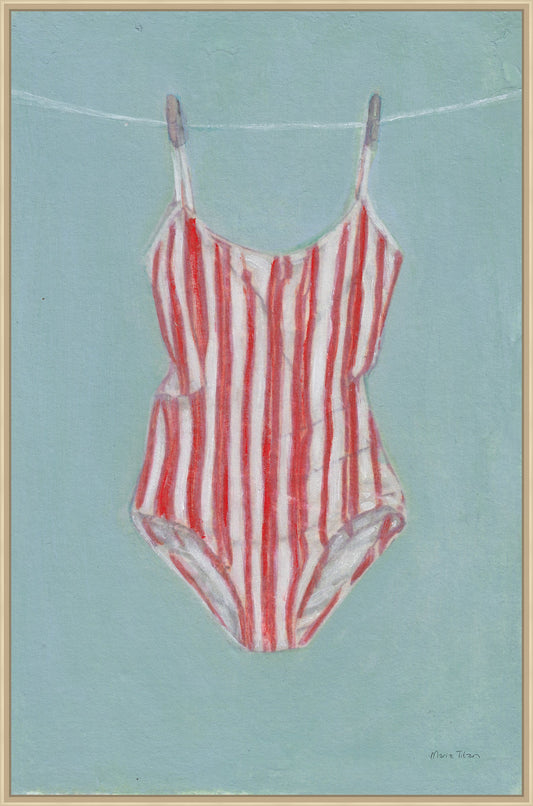 Striped Swim Suit II on Canvas