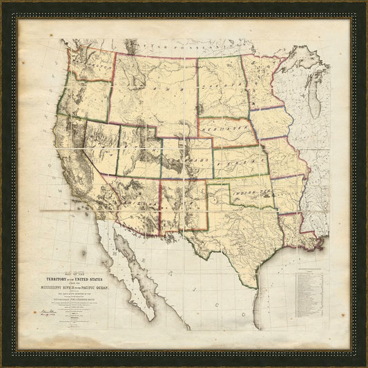 Map of The Territory of the US from Mississippi
