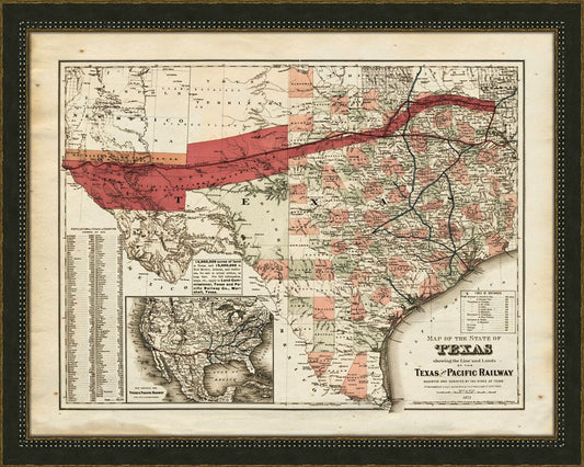 TEXAS PACIFIC RAILWAY - 1873