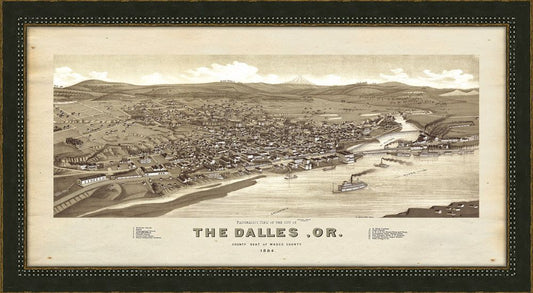 PANORAMIC THE DALLAS, OREGON - 1884