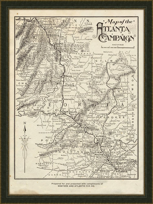 Map of Atlanta Campaign - 1867