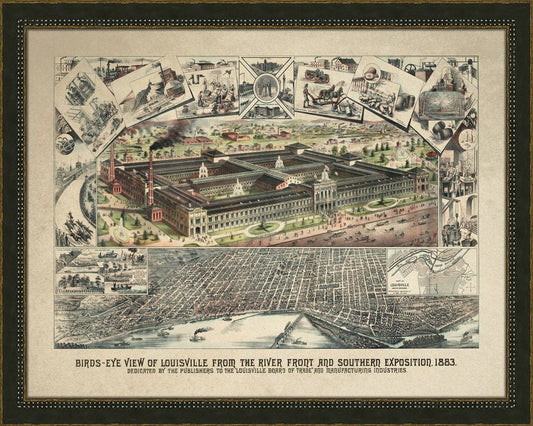 BIRD'S-EYE-VIEW OF LOUISVILLE - 1883