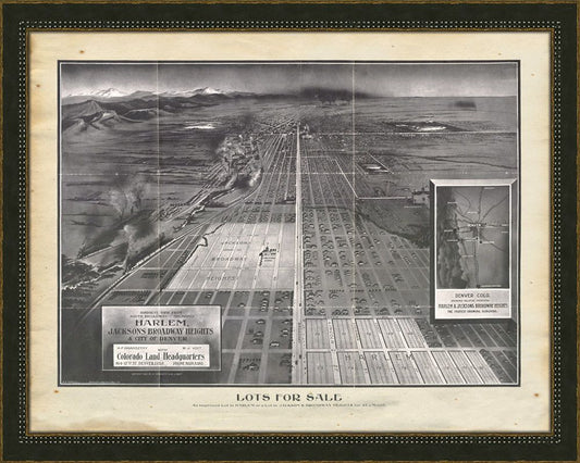 BIRD'S-EYE-VIEW OF SOUTH BROADWAY DENVER - 1907