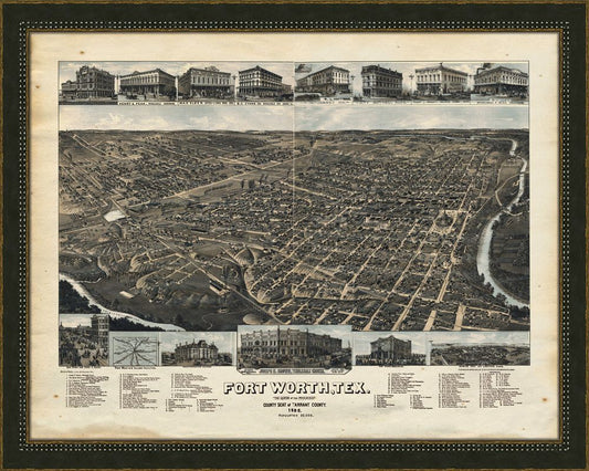 BIRDSEYE FORT WORTH, TX - 1886
