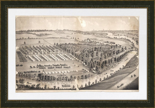 CAMP FOSTER OF THE 8TH REGIMENT & 6TH BATTERY (OHIO) - 1880