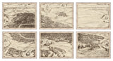 Bird's Eye View of Venice from the South, c. 1500 - Set of Six