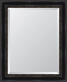 3 1/8" Black with Gold Emboss Resin Frame Mirror