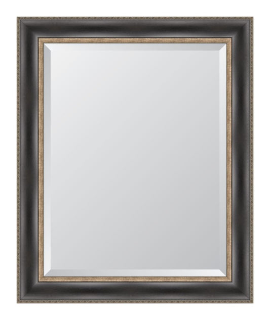 3 1/8" Black with Silver Emboss Resin Frame Mirror