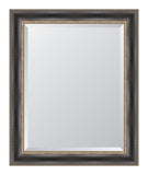 3 1/8" Black with Silver Emboss Resin Frame Mirror