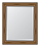 3 1/4" Brown with Dark Edges Resin Frame Mirror