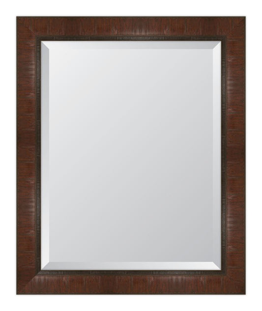 3" Mahogany Scoop Montalcino Resin Frame Mirror