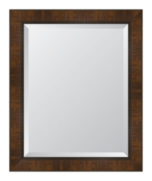 3" Walnut Scoop Montalcino Resin Frame Mirror