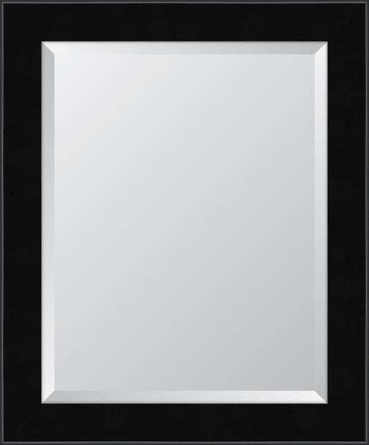 3 1/4" High Gloss Black Resin Frame Mirror
