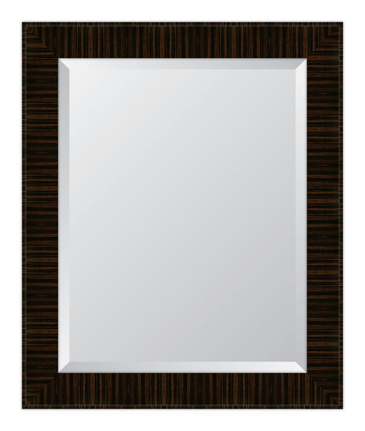 3 1/4" High Gloss Zebra Walnut Resin Frame Mirror
