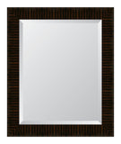 3 1/4" High Gloss Zebra Walnut Resin Frame Mirror