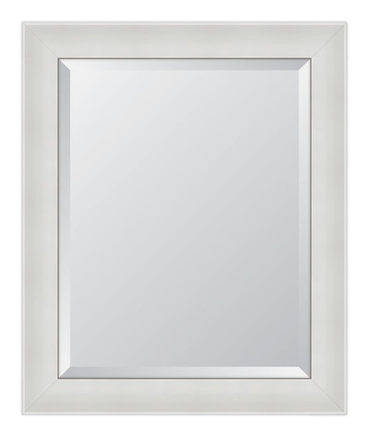 3 1/4" High Gloss White Resin Frame Mirror