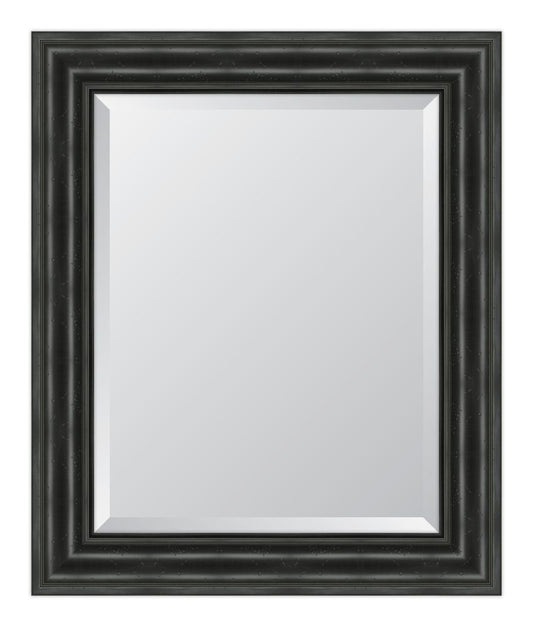 4" Black English Pine Resin Frame Mirror