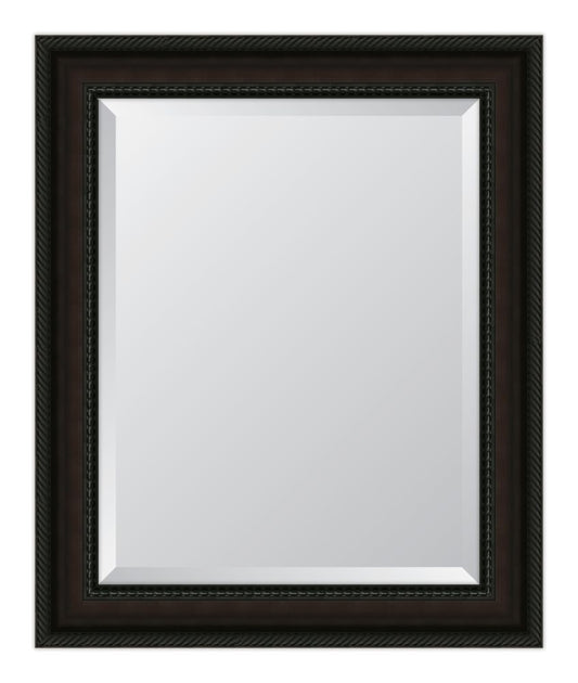 3 5/8" Mahogany Rope Scoop Resin Frame Mirror