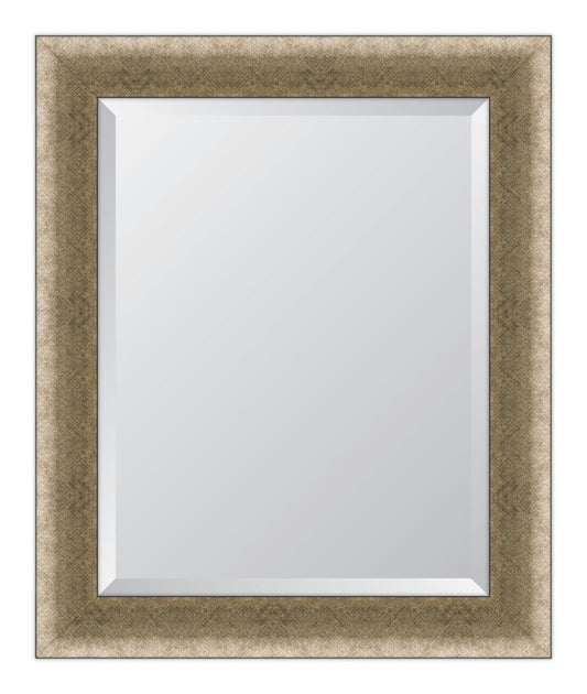 3 1/2" Slight Concave Silver Crosshatch Resin Frame Mirror