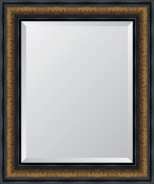 4 1/4" Bronze with Black Trim Resin Frame Mirror
