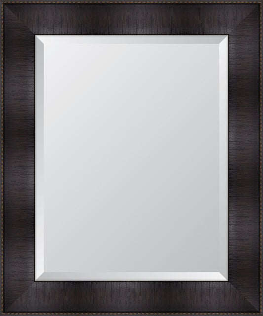 4" Espresso Resin Frame Mirror