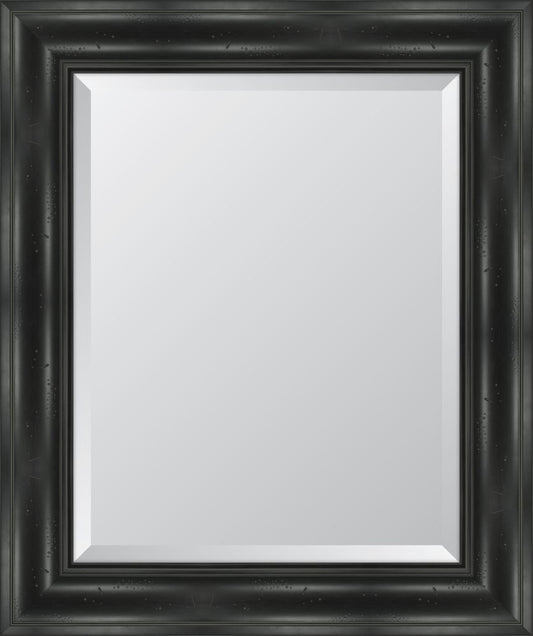 4 1/4" Black English Pine Resin Frame Mirror
