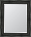 4 1/4" Black English Pine Resin Frame Mirror