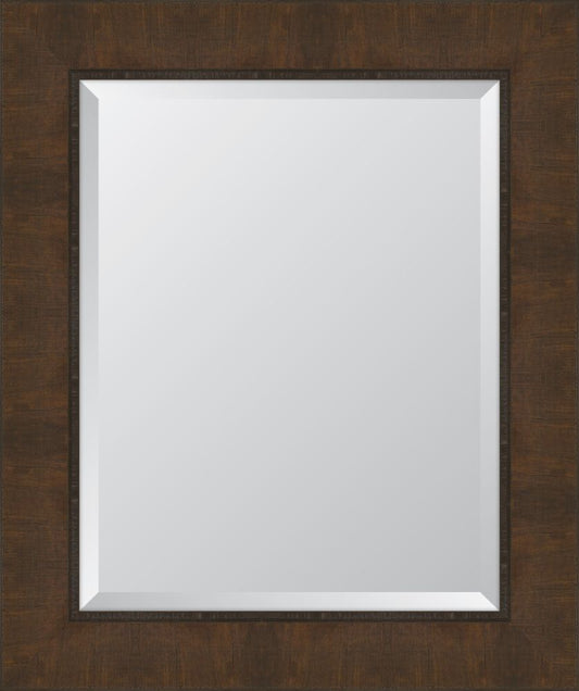 4 1/4" Walnut Scoop Montalcino Resin Frame Mirror