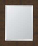 4 1/4" Walnut Scoop Montalcino Resin Frame Mirror