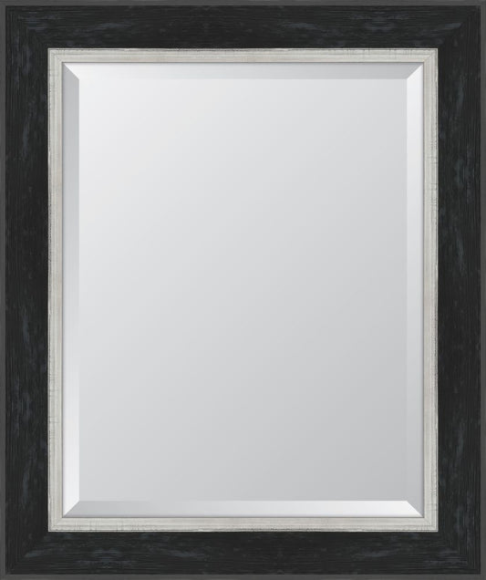 4" Black Catalina Resin Frame Mirror